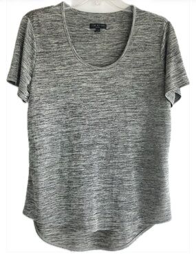 Rag & Bone Heather Gray Tee L Short Sleeve Scoop Neck Casual Basic Top T-shirt